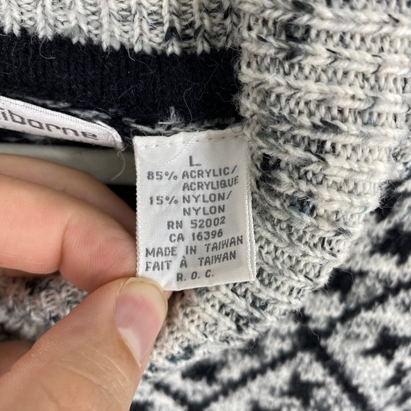 Vintage Liz Claiborne Nordic Turtleneck Chunky Knit Sweater Pullover Cozy - Picture 5 of 7